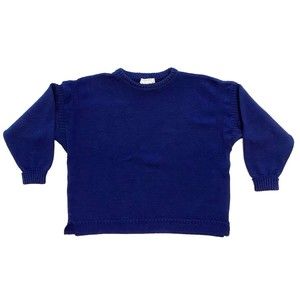 Vintage Denbigh Barbara Fielding Crewneck Blue Wool Sweater Medium England